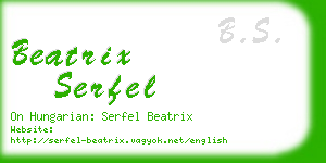 beatrix serfel business card